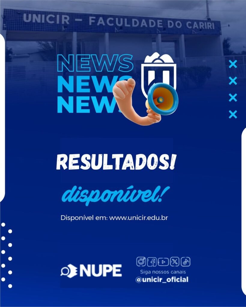 📢 RESULTADO – PROJETOS DE PESQUISA E EXTENSÃO (NUPE 2026.1) 🎓📚